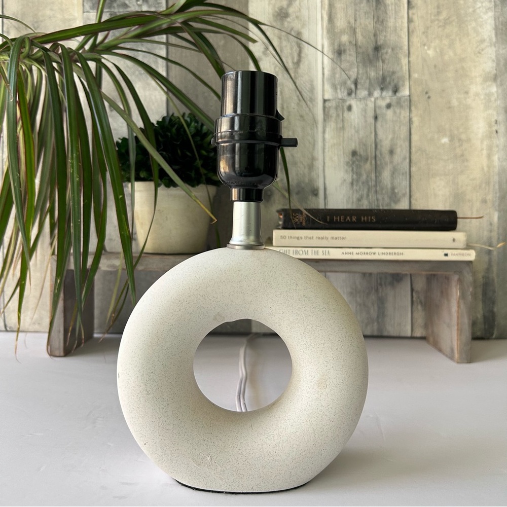 🌴Boho Concrete Mini Circle Table Lamp